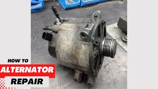 How to Repair Mercedes Alternator AB Class Water Cooled Bearing Replacement VALEO [upl. by Inajar]