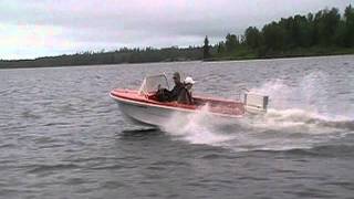 35 HP Chrysler Outboard on 14 Fiberglass Boat [upl. by Radferd]