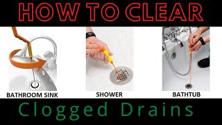 Unclog Drain in Just 5 Minutes Shower Drain  Kitchen Sink [upl. by Hertzfeld]