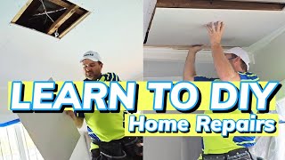 Plasterboard Repairs You Need to Learn Do It Yourself [upl. by Naynek939]