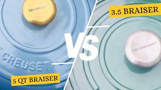 Le Creuset This or That Le Creuset 5 qt Braiser Vs 35 qt Braiser May 2024 [upl. by Oznerol]