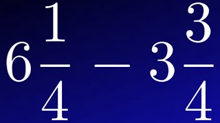 How to Subtract Mixed Numbers when the First Proper Fraction is Smaller [upl. by Hewes80]