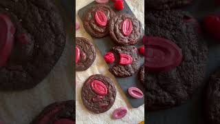 raspberry dark chocolate cookies 🩷 new recipe [upl. by Stalker211]