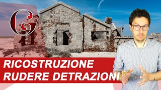 AGEVOLAZIONI RECUPERO RUDERE detrazione per ristrutturazione fabbricato diruto unità collabente [upl. by Petronille]