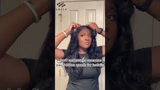 No glue no fuss Check out this easy glueless wig install 💁‍♀️✨ [upl. by Eduj]