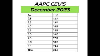 AAPC FREE CEU DECEMBER 2023  CPC EXAM [upl. by Hewart]