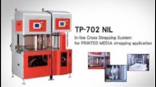 TP702NIL Inline Cross Strapping System Newspaper Strapping Machines  TRANSPAK [upl. by Marj]