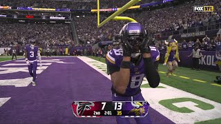 Justin Jeffersons first TD catch since Oct 20 gives Vikings lead vs Falcons [upl. by Ferretti]