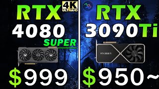 RTX 4080 Super vs RTX 3090 Ti  REAL Test in 10 Games  4K  Rasterization RT DLSS FSR3 FG [upl. by Fergus]