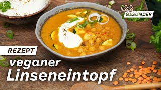 Rezept für Linseneintopf schnelles amp veganes Abendessen  AOK [upl. by Buff]