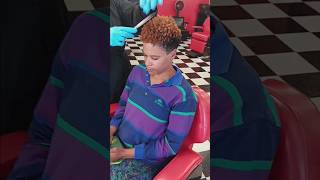 A Cut And Style For Women With Natural Hair atlantabarbershop naturalhair alopeciastylist [upl. by Iuqcaj]