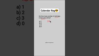 Odd days Calendar Reasoning 🎯 reasoning tricks viralshort [upl. by Scholz]