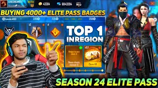 Buying 4500 Badges In Season 24 Elite Pass And I Got 150 Magic Cube Create At Garena Free Fire 2020 [upl. by Schalles259]