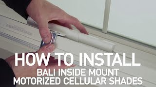 How to Install Bali® Motorized Cellular Shades  Inside Mount [upl. by Doownyl818]