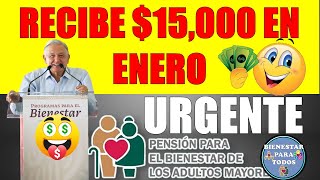 🔴🤑RECIBE 15000 EN ENERO 2024 SIGUE ESTOS PASOS PENSIÓN BIENESTAR DE LOS ADULTOS MAYORES🤑🔴 [upl. by Arocahs]