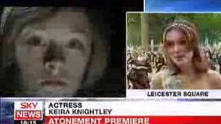 Atonement  Keira Knightley SkyMovies Red Carpet Interview [upl. by Ynattyrb]