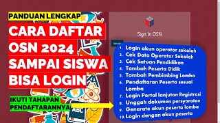 LENGKAP CARA DAFTAR OSN 2024 SAMPAI PESERTA BISA LOGIN [upl. by Tlaw227]