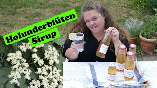 Holunderblütensirup herstellen und einkochen [upl. by Yrogreg]