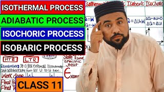 Isothermal and Adiabatic Process🔥 Class 11 Physics Lecture❤️  Isobaric amp Isochoric process [upl. by Harelda]