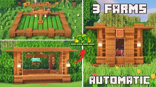 Top 3 Automatic Farms to Start in Minecraft 121  Bedrock  Java  Tutorial [upl. by Nielsen]