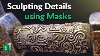 Blender Secrets  Adding Sculpted Details to Curved Parts with the Mask brush [upl. by Ttocs]