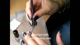 mini chaine nail art  stamping  water decal chez delaney [upl. by Ramat]