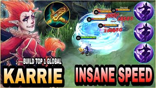 Karrie Best Build  New Insane Item  Build Top 1 Global Karrie  MLBB [upl. by Fermin]