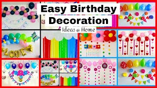 Very Easy Kids Birthday Decoration Ideas At Home  Party Decorations [upl. by Beker]