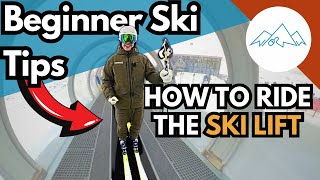 How to get onto a ski lift  Beginner ski tips  How to get on a magic carpet [upl. by Eleaffar]