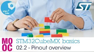 STM32CubeMX basics 022 STM32CubeMX pinout tab  Overview [upl. by Whitnell]