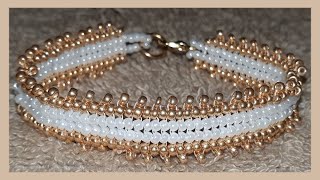 Bracelet doré et blanc [upl. by Ardnuaed]