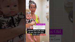 3 Month Old Baby Prepare your Babe to Swim in the Bath and in the Shower🚿👶🏻🛁 babyswimming [upl. by Pearlman]