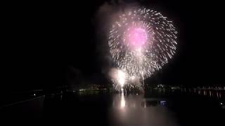 201985 Lake Kawaguchiko Fireworks “Kojosai”at MIZNO HOTEL [upl. by Nwotna618]