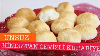 Sadece 3 Malzemeyle Unsuz Hindistan Cevizli Kurabiye Tarifi [upl. by Enwad]