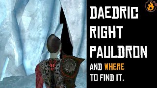 How to Get Daedric Right Pauldron  Location Walkthrough TES III Morrowind Bloodmoon [upl. by Einotna885]