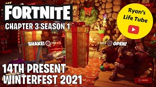 Fortnite Chapter 3 Season 1  ❄️ WINTERFEST 2021 ❄️ 14TH amp LAST WINTERFEST PRESENT 🎁 [upl. by Rodoeht]