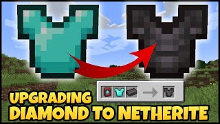 How To UPGRADE DIAMOND To NETHERITE In MINECRAFT 120 [upl. by Mushro]