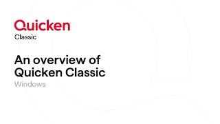 An overview of Quicken Classic for Windows [upl. by Noguchi]