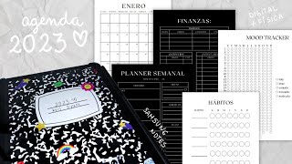 🦋 mi AGENDA DIGITAL 2023 en la TAB S6 LITE [upl. by Ocsic]