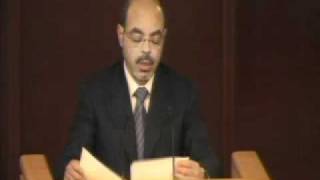 Ethiopian Prime Minister Meles Zenawi gives frank speech on Green Economy Speech [upl. by Ezitram]