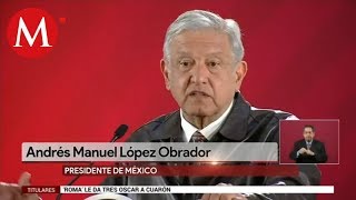 AMLO felicita a Alfonso Cuarón por triunfo en los Oscars 2019 [upl. by Kress450]