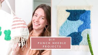 How to Punch Needle For Beginners  Punch Needle Wall Hanging amp Patches [upl. by Audrye250]