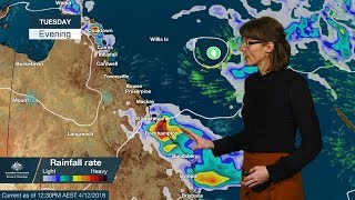 Severe Weather Update extropical cyclone Owen Coral Sea 4 December 2018 [upl. by Ynoble]