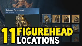 Assassins Creed Odyssey  All FIGUREHEAD Locations Walkthrough [upl. by Island423]