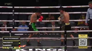 MAGSAYO VS RAMIREZ FULL FIGHT HIGHLIGHTS MAGSAYO WON VIA UNANIMOUS DECISION RAMIREZ KNOCKDOWN [upl. by Aitnom]