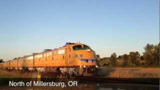 Union Pacific 150 Anniversary Train EMD E9s at Sunset [upl. by Edana]