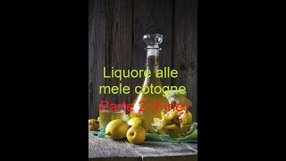 Liquore alle mele cotogne fatto in casa parte 2 Fine [upl. by Anaerb]