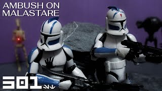 Star Wars Ambush on Malastare StopMotion [upl. by Enelez684]