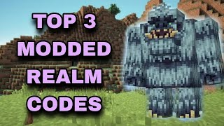 TOP 3 MODDED REALM CODES FOR BEDROCK EDITION [upl. by Arabel]