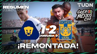 Resumen y goles  Pumas 12 Tigres  Grita México C22  J3  TUDN [upl. by Cormick]